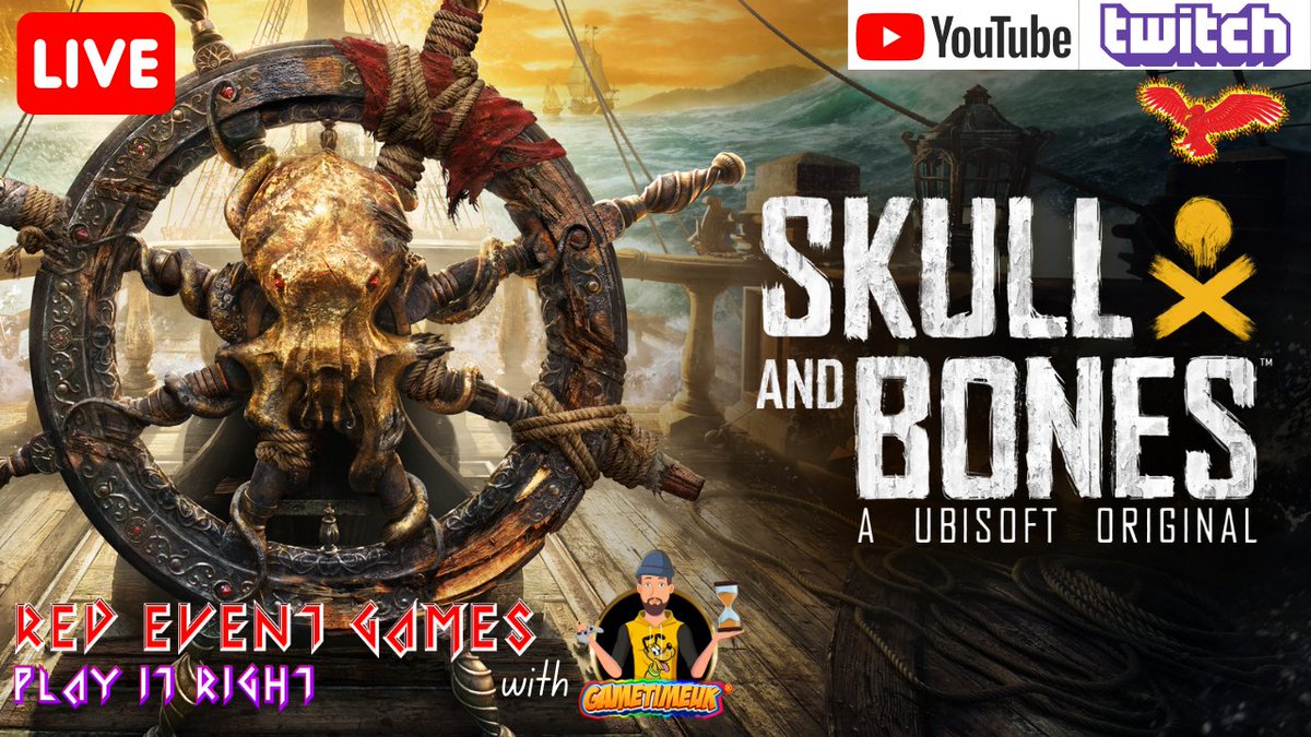 Tonight from 8pm BST its time for more Skull & Bones with @gametimeuk1 & Alan Another night of pirate adventures on the High Seas ahead youtube.com/redeventgames twitch.tv/redeventgames @VPGFam @MeliPlayful @Ace12Adam @UselessBeyond @NoProPlayer @Heizenblog @skullnbonesgame