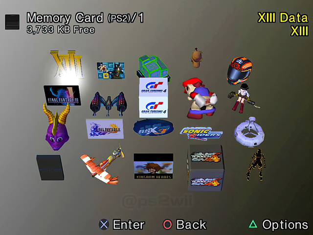 PS2 save icons - now that's a throwback!