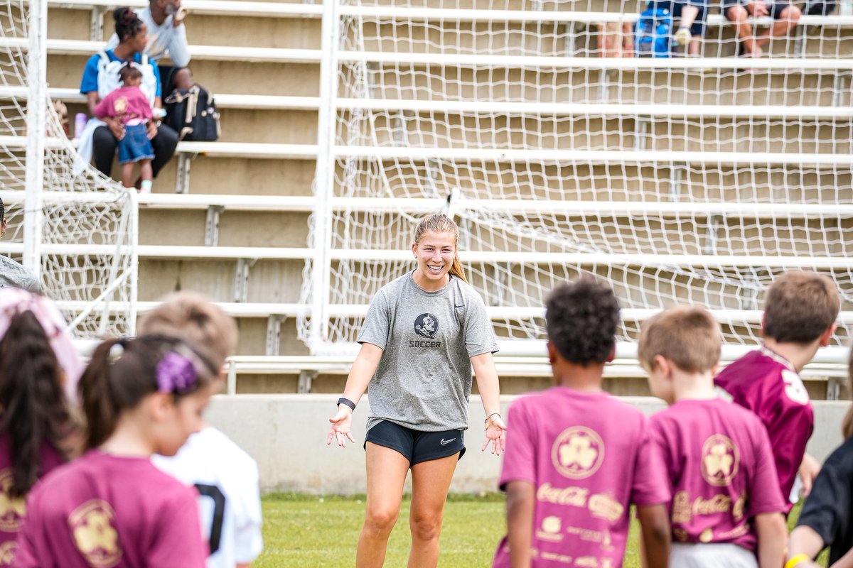 FSUSoccer's tweet photo. Always love hanging out with the kiddos 

We had a great time at our annual Kickin’ It For Autism Camp this afternoon ❤️

#OneTribe https://t.co/RUiAhYjEyG