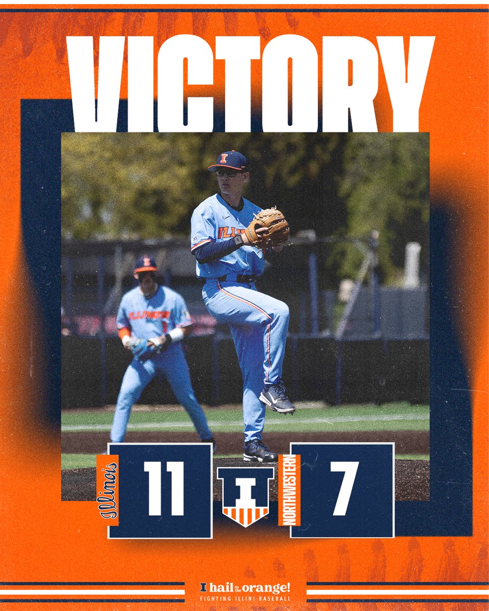 🧹🧹🧹 The #Illini complete the sweep of Northwestern and win their seventh-straight game! #HTTO