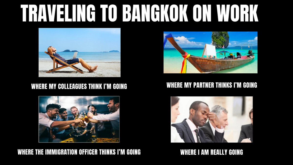 Hard to convince friends and family that you're traveling to Bangkok on a packed work schedule 

#money2020 #worklife #fintwit #fintechlife