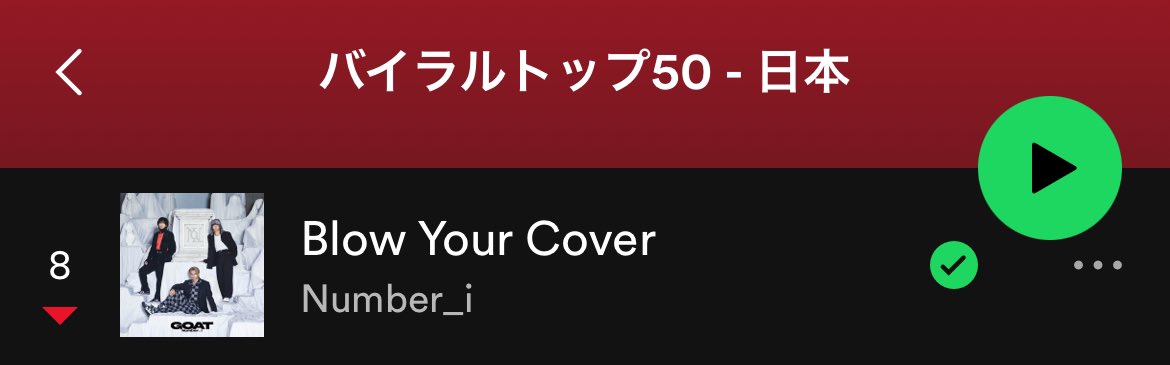 #BYCシェアのバトン
#Spotify_Number_i

さっちゃん♡受け取りました🍫♥️

Spotify🟢で繋いでいただけると嬉しいです♥️バイラルチャート🇯🇵8位

🍫🟢 open.spotify.com/track/1gmr7JOn…

歌詞genius.com/artists/Number…