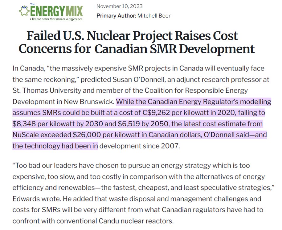 Peter Dutton spins his outright lies on Small Modular Nuclear Reactors (SMRs) on #Insiders, telling the viewers to 'look at what Canada is doing' so we did... SMR technology is still in development and remains untested & un-costed in retail commercial operation #Auspol