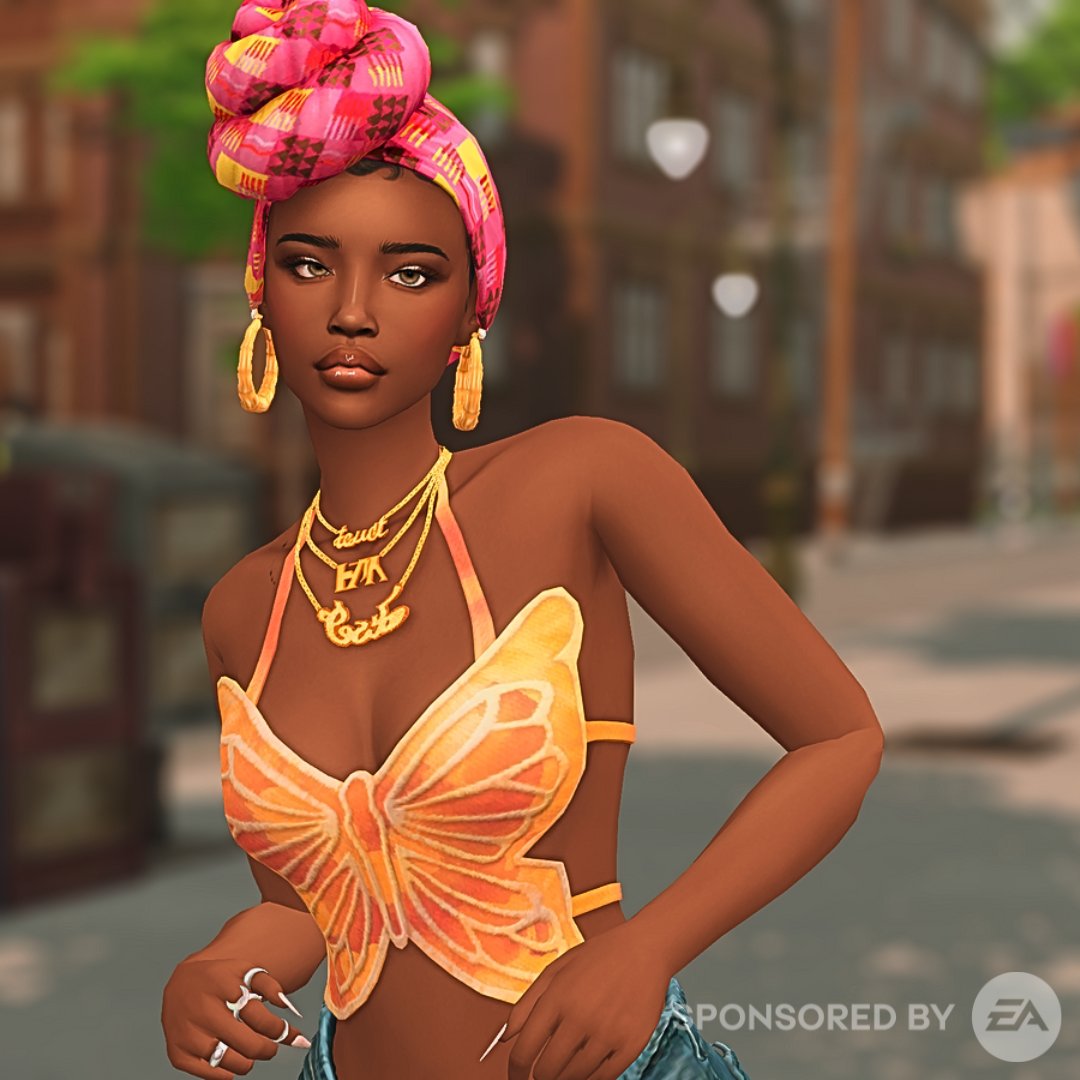 @Ebonix really did her thing with the #UrbanHomageKit 🔥 thank you to the #EaCreatorNetwork for access. #ShowUsYourSims #TheSims4