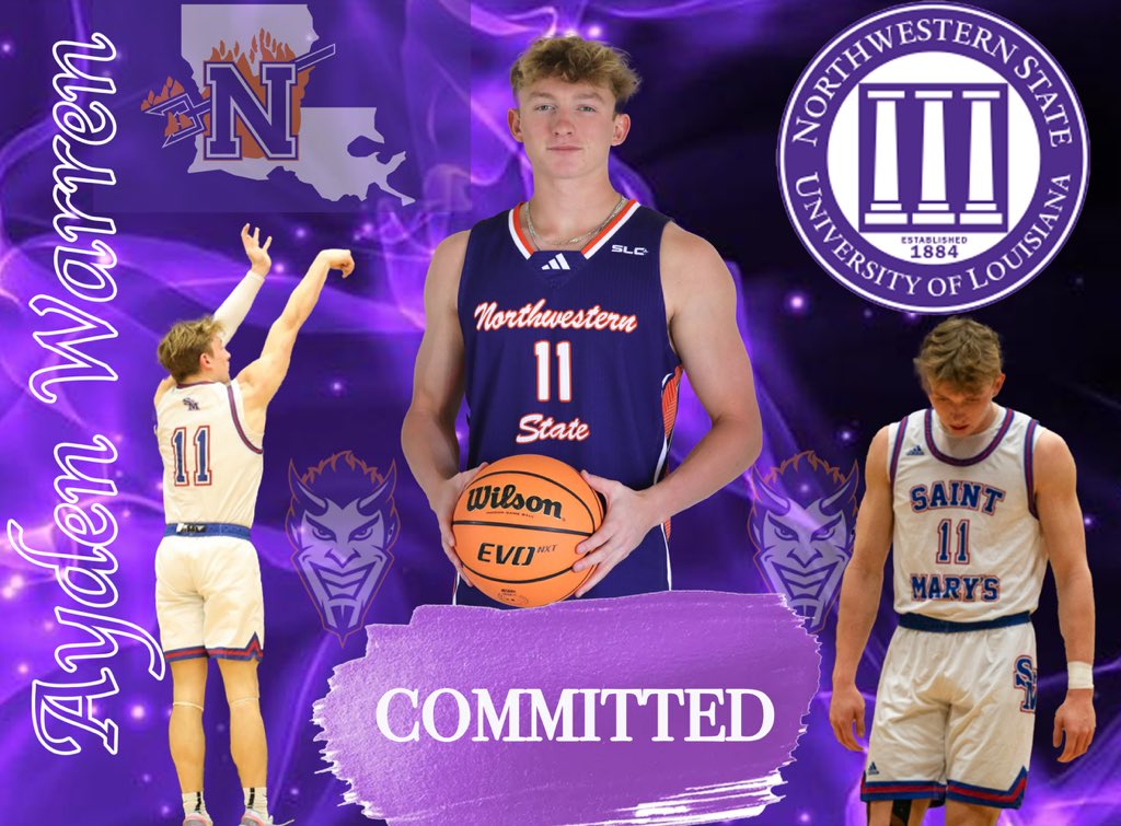 Ayden Warren (@aydenwarren12) on Twitter photo Blessed to announce my commitment to <a href="/NSUDemonsMBB/">NSU Basketball</a> 🤘🤘#committed <a href="/SMTigersMBB/">St. Marys Tigers Boys Basketball</a> Blessed to announce my commitment to <a href="/NSUDemonsMBB/">NSU Basketball</a> 🤘🤘#committed <a href="/SMTigersMBB/">St. Marys Tigers Boys Basketball</a>