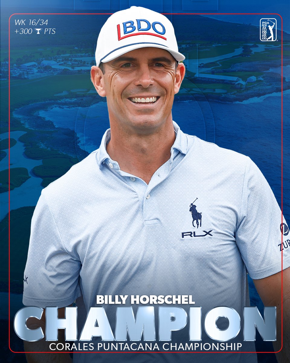 The King of Corales! 🏆 @BillyHo_Golf has won @CoralesChamp for his eighth career TOUR title.