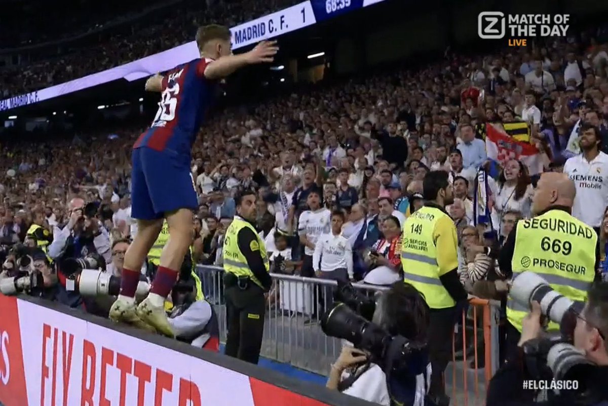 2-1 BARCELONA. FERMIN LOPEZ SCORES AND CELEBRATES IN FRONT OF REAL MADRID FANS. MASSIVE MOMENT ..!! #ElClasico
