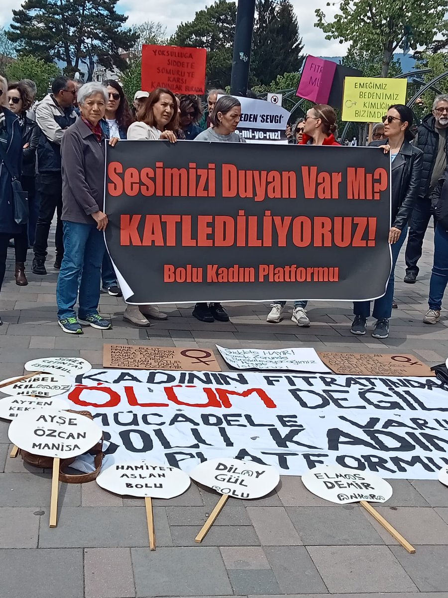 📍Bolu 14 yıldır evli olduğu Serkan Zengin tarafından katledilen #MeltemZengin için sokaktaydık. Kutsal aileniz kadınları öldürüyor! Katledilen kadınlar isyanımızdır!