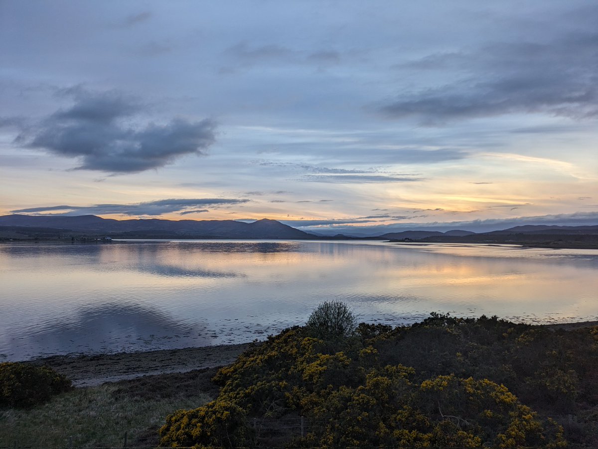 The view looking west from the North of the #DornochBridge I never tire of this, especially as it's the first day in what seems like months it's actually calm.