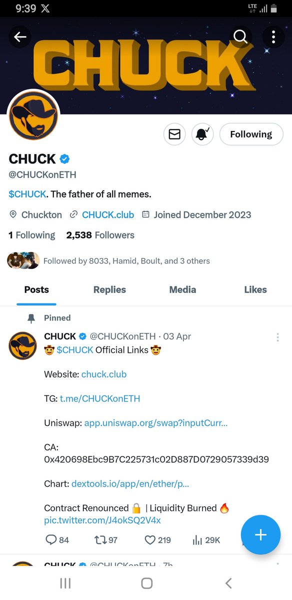 @CHUCKonETH Am super excited and bullish on $CHUCK project.

Thank you so much for your kindness and generosity
@Kamaraadriano 
@Gagarikashima