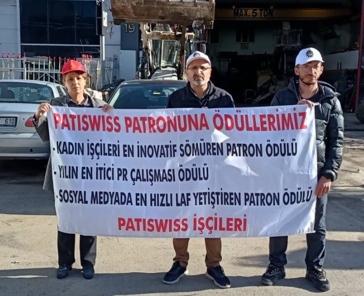 Tarafımız işçilerin tarafıdır. #patiswissboykot