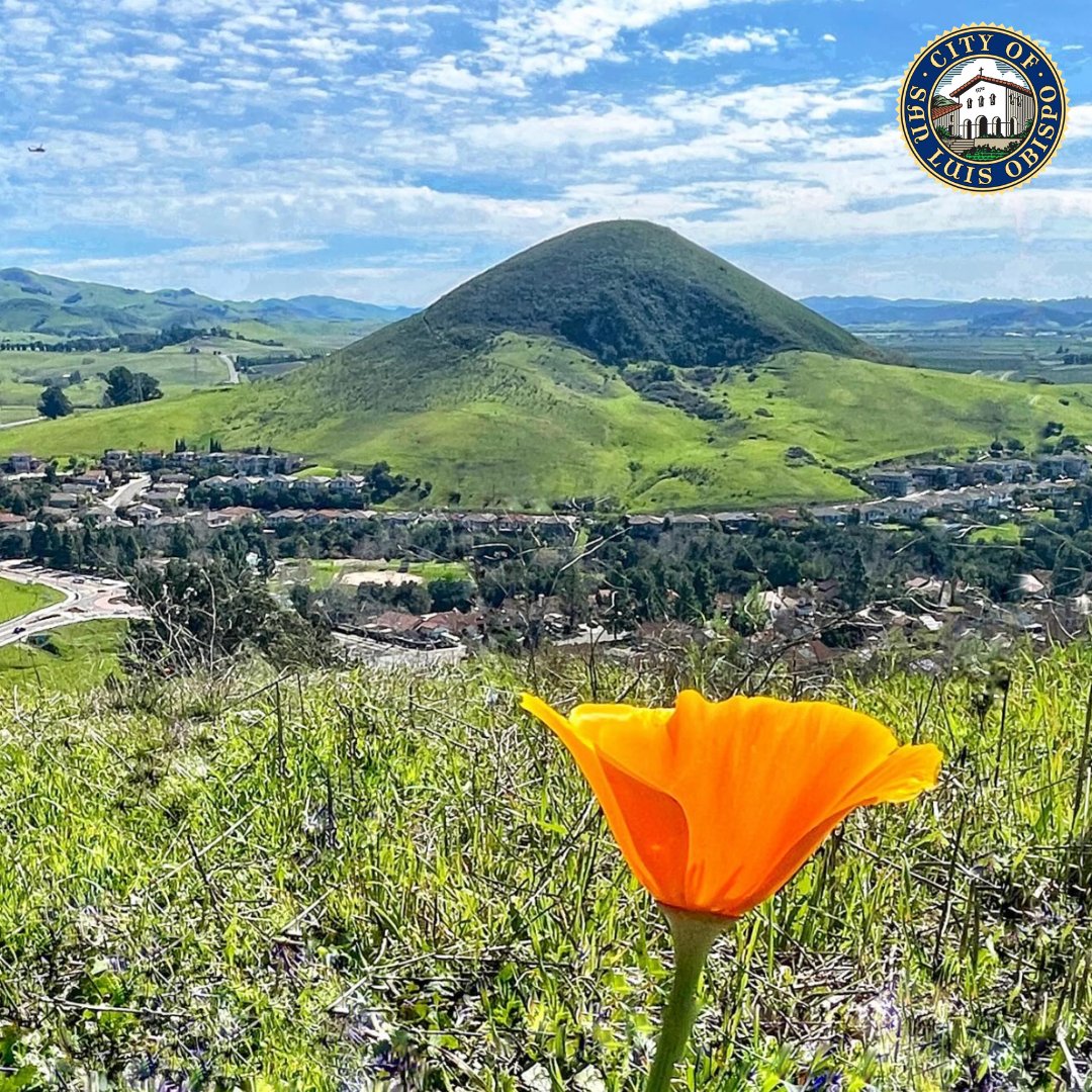🌏 Tomorrow is Earth Day, #SLOCity! Show our special part of Earth some love by appreciating the natural beauty in #SLOCounty this #ScenicSunday, such as this sight at Islay Hill! Hike responsibly and respect your environment, during Earth Month and always! 📸: @wildflowerfolie