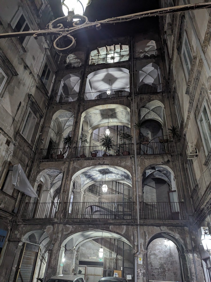 Staircase in my apartment building in Naples giving off 's gothic vibe