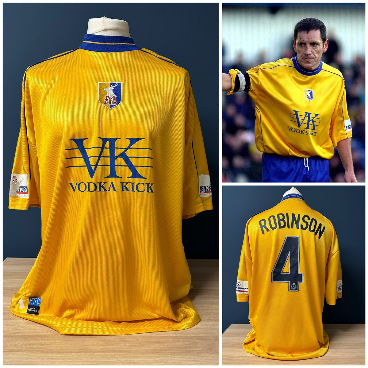 Probably this one @MarkMmmac. 2001/02 promotion winning shirt worn by the captain Les Robinson.