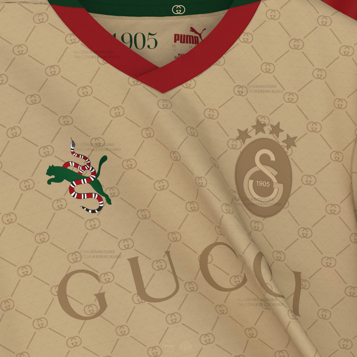 Puma x Gucci x Galatasaray Fourth Kit Concept ⚜️ Collab w: @keremckuru mockup: @victorieux35