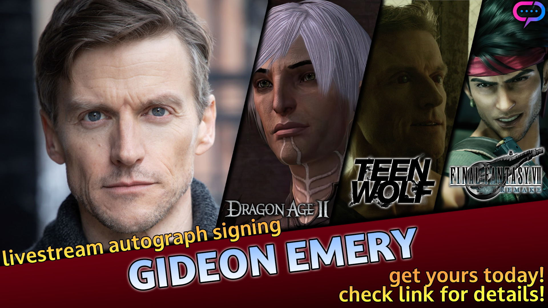 Gideon Emery Character Voices