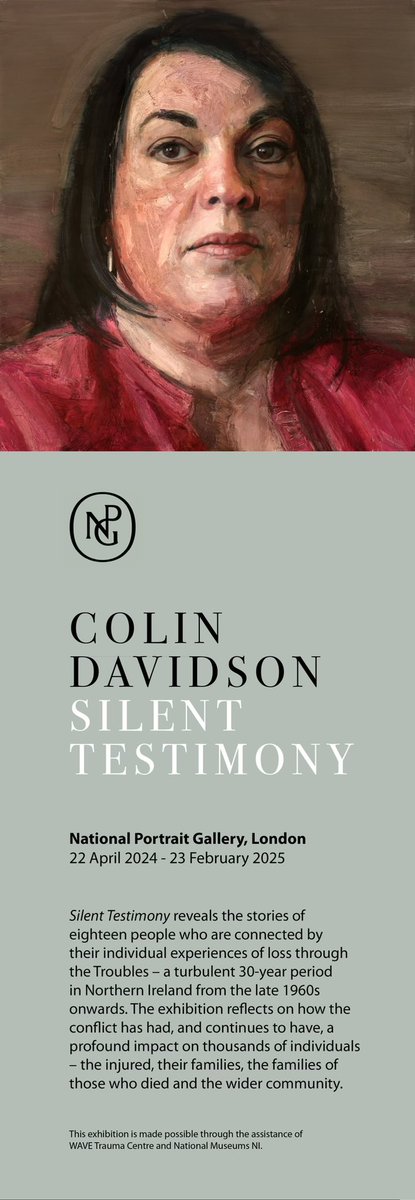 Don’t miss visiting @colin_davidson #SilentTestimony when it opens to the public from tomorrow at the @NPGLondon These incredible portraits of people who suffered loss during the Troubles, first shown at the @UlsterMuseum in 2015, continue to have a profound impact on audiences.