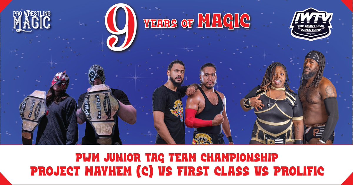 WrestlingMagic's tweet image. Behind the Match: @signed8x10 @ElijahEden_ VS @RuthlessLaLa @TheIsaiahWolf VS @SebastianCage @ElJhonnySantos now on our IG/Facebook, go give it a read then buy your tickets! 

PWMTickets.com

Can’t make it? Watch live on @indiewrestling (promo code Magic) 

#ThisIsMagic