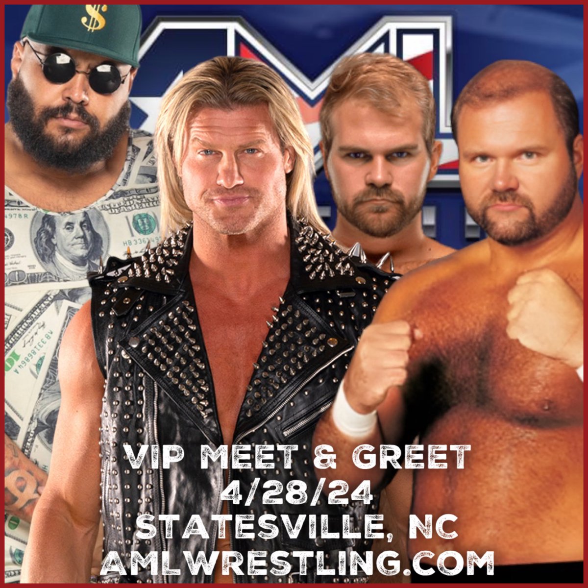 🚨AML Wrestling presents Wanted Man Meet Special Guests @NicTNemeth, @TheArnShow, @BrockAndersonnn & @AJFrancis410 with the VIP Meet & Greet 🎟 👉 amlwrestling.com/tickets 4/28/24 West Iredell HS Statesville, NC Meet The Stars at 2pm First Match at 4pm
