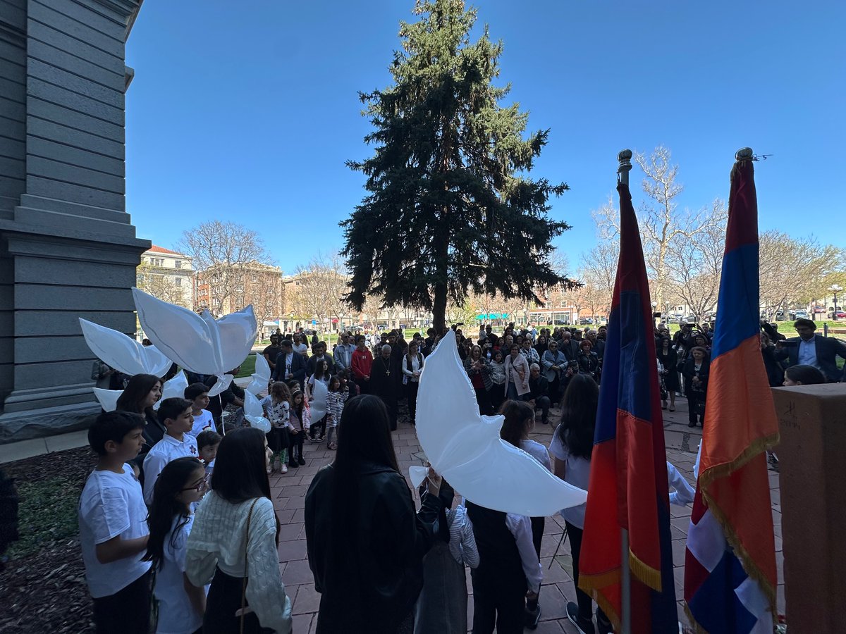 Today we gathered at the Colorado State Capitol khachkar to remember the past and the present. This was the hardest Armenian Genocide commemoration I have had to MC in my life. How does one commemorate genocide… during genocide?
