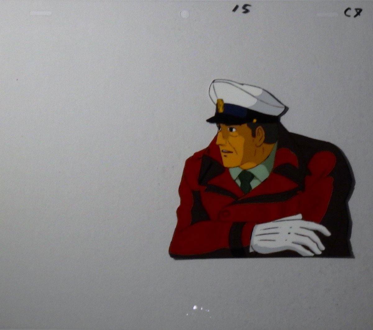 「宇宙空母ブルーノア」セル画（1979年）
ブルーノア戦務長・清水忠治のセル画
#宇宙空母ブルーノア