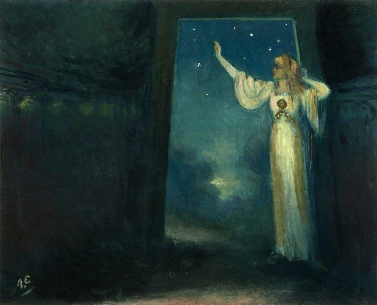 Deirdre at the Door of Her Dun by George William Russell (‘A. E.’) (Irish, 1867–1935)