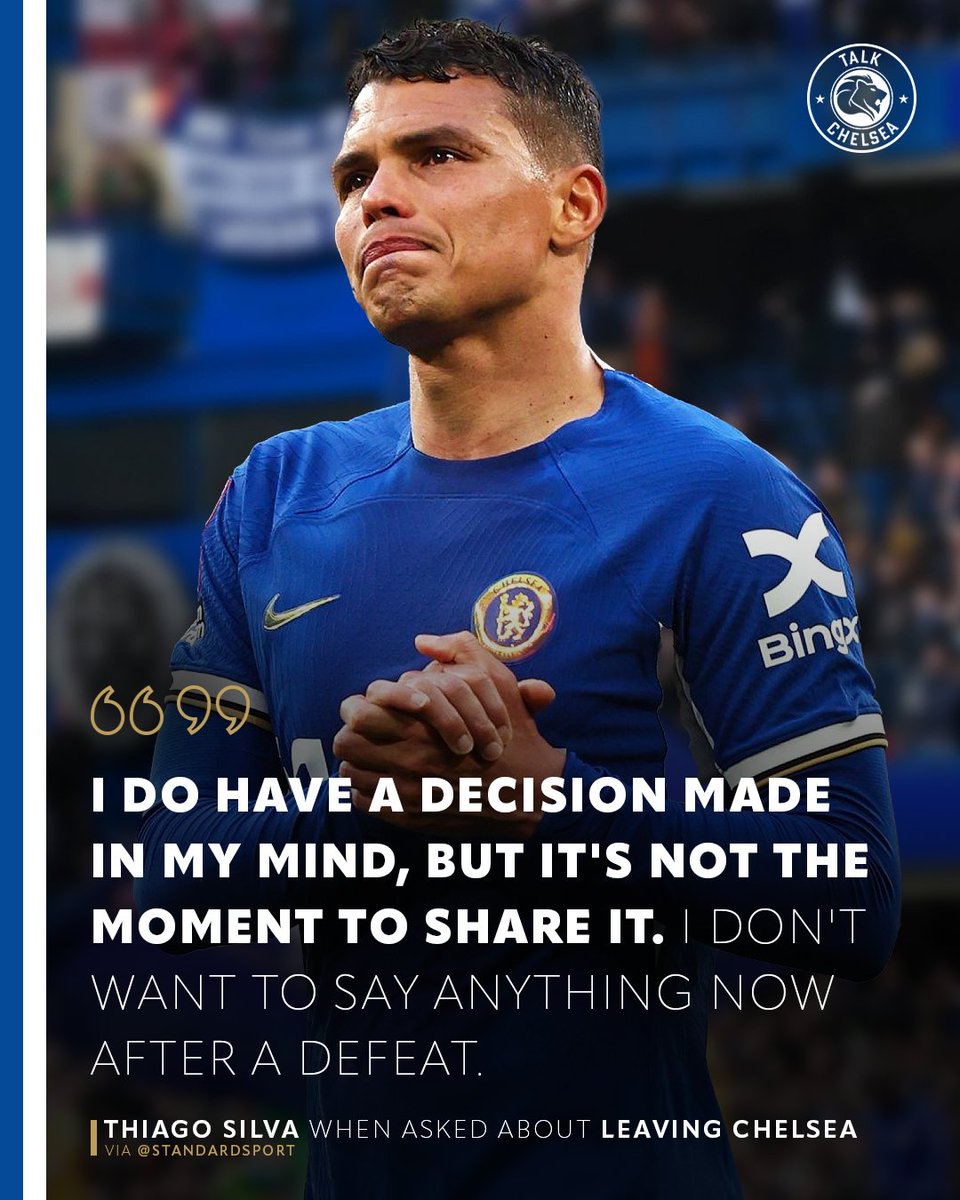 It will be sad to see Thiago Silva leaving #Chelsea at the end of this season 🥲