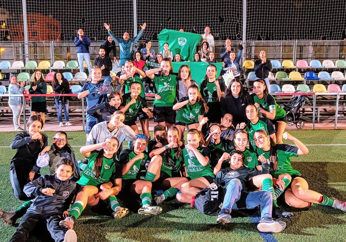 SMXathletic's tweet photo. ⚽💚 LIGA FEMENINA CADETE/JUVENIL F11 | Grupo Único | Jornada 18 🏆
✅ @SMXathletic 6 - #CFFLosAlcázares 0
🔝 Equipo #FEYMAR https://t.co/RehzJneLil