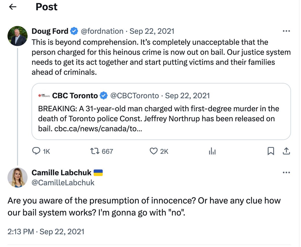 Dear @fordnation, that 'criminal' charged with 'heinous crime' has now been acquainted by a jury of his peers. I hope that's still 'beyond comprehension' for you.