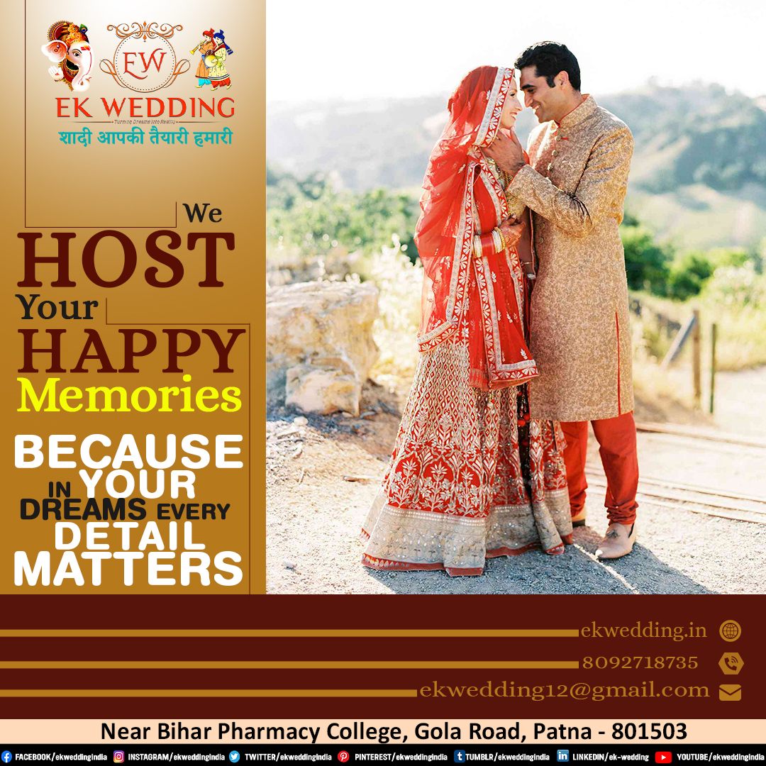ekwedding.in
Let Ek Wedding turn your dreams into reality in Patna!
#PatnaWeddings #ekwedding #Patna #LoveStory #DreamsToReality #PerfectWedding #MemoriesForever #EKWedding #Patna #EkWedding #PatnaWedding #MagicalMoments #weddingvenuecheshire #weddingceremony