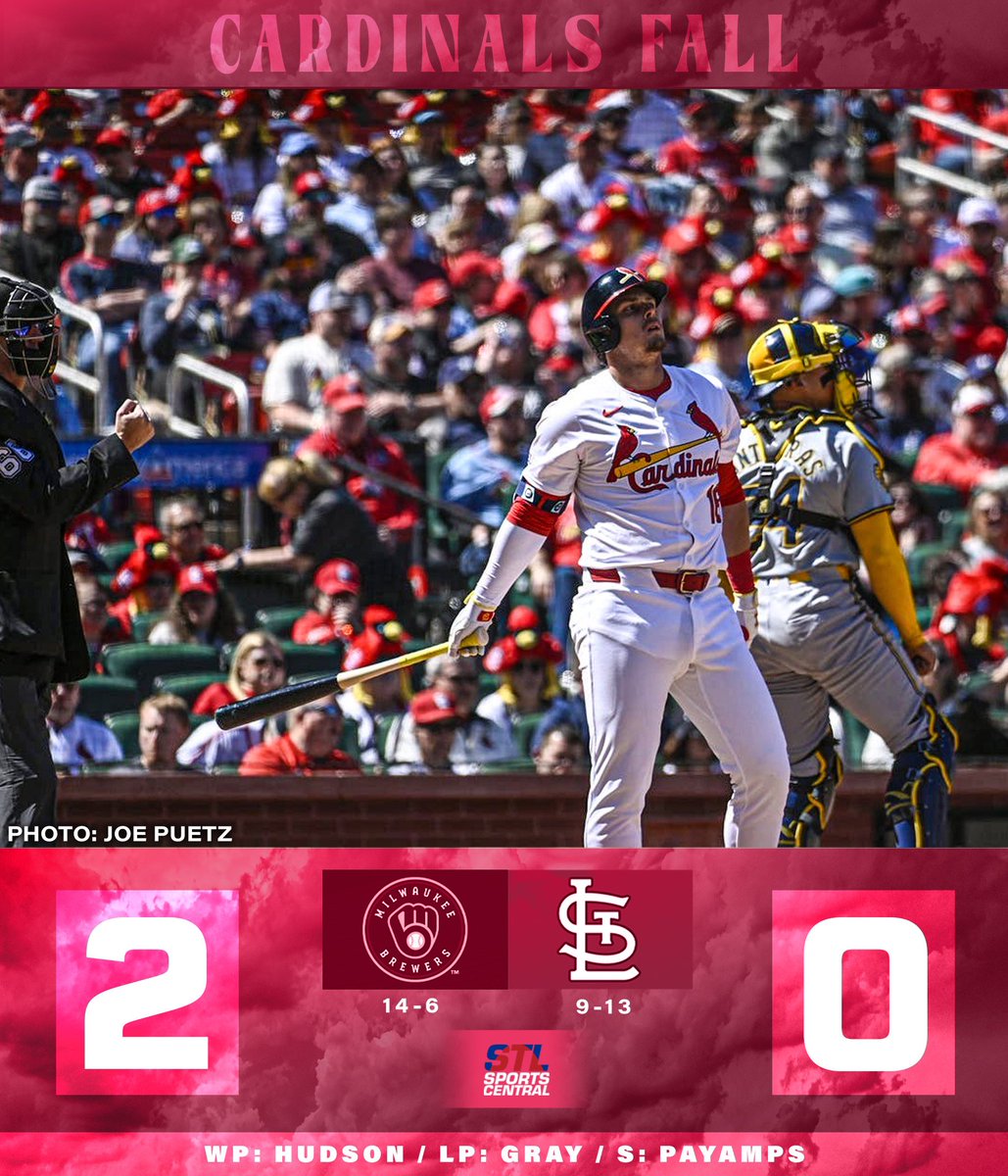 #STLCards get swept by Brewers as offense goes silent behind Gray’s excellent start 

St. Louis went 2-22 with RISP this series 

Lynn gets the start tomorrow at 6:45 PM against the Diamondbacks