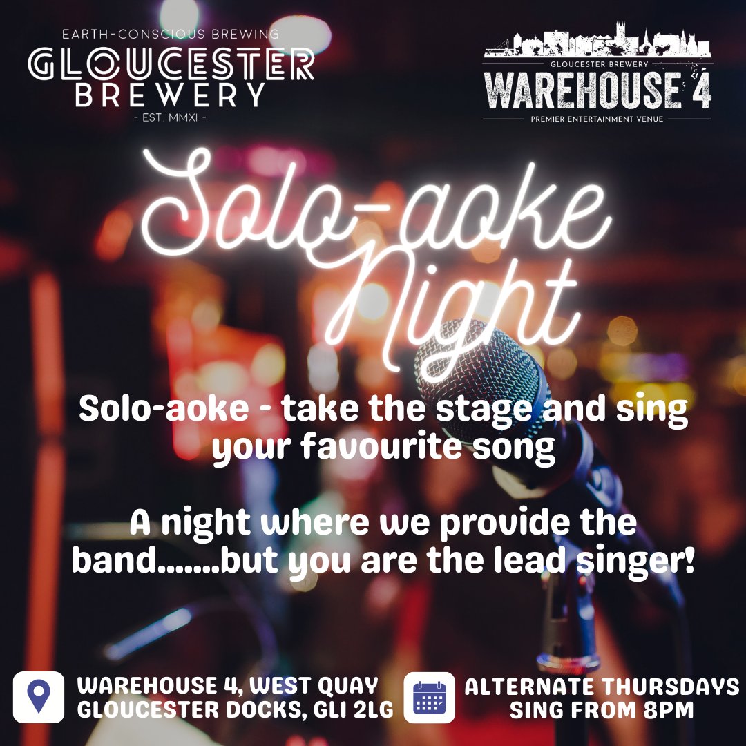 With Solo-aoke it’s your chance to be on stage as our backing band plays the tune and you lead the singing in the most interactive live band entertainment in Gloucester!