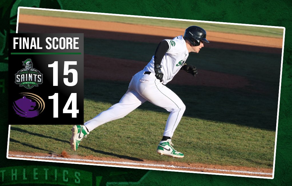 BB | Final Game 1 vs. Butler
SAINTS WIN!
Saints survive a high scoring battle with the Grizzlies and capitalize on a Butler error to bring Raney home while an RBI single from Todd Baffa seals the win 15-14