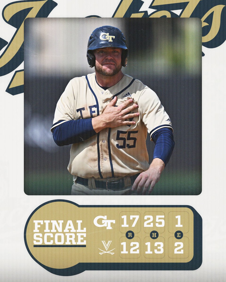 Down Goes No. 10 Virginia!

Jackets win the Sunday slugfest to take the series!

#WreckHavoc x #StingEm