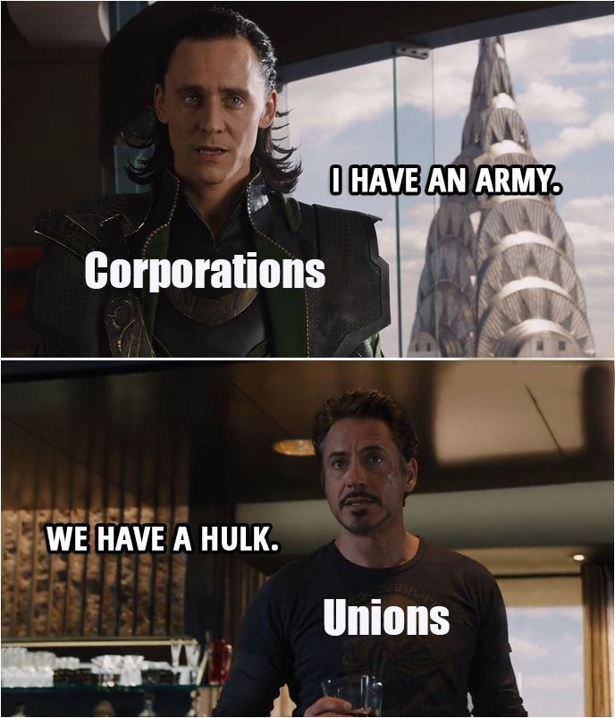 Corporate power vs. union power