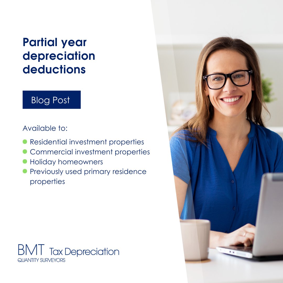 Maximise your tax benefits as a short-term rental investor! Learn about the advantages of partial-year depreciation deductions with BMT Insider. 
Check it out here: bmtqs.com.au/bmt-insider/be…

#BMT #Taxdepreciation #BMTInsider #Investing #TaxBenefits #DepreciationDeductions