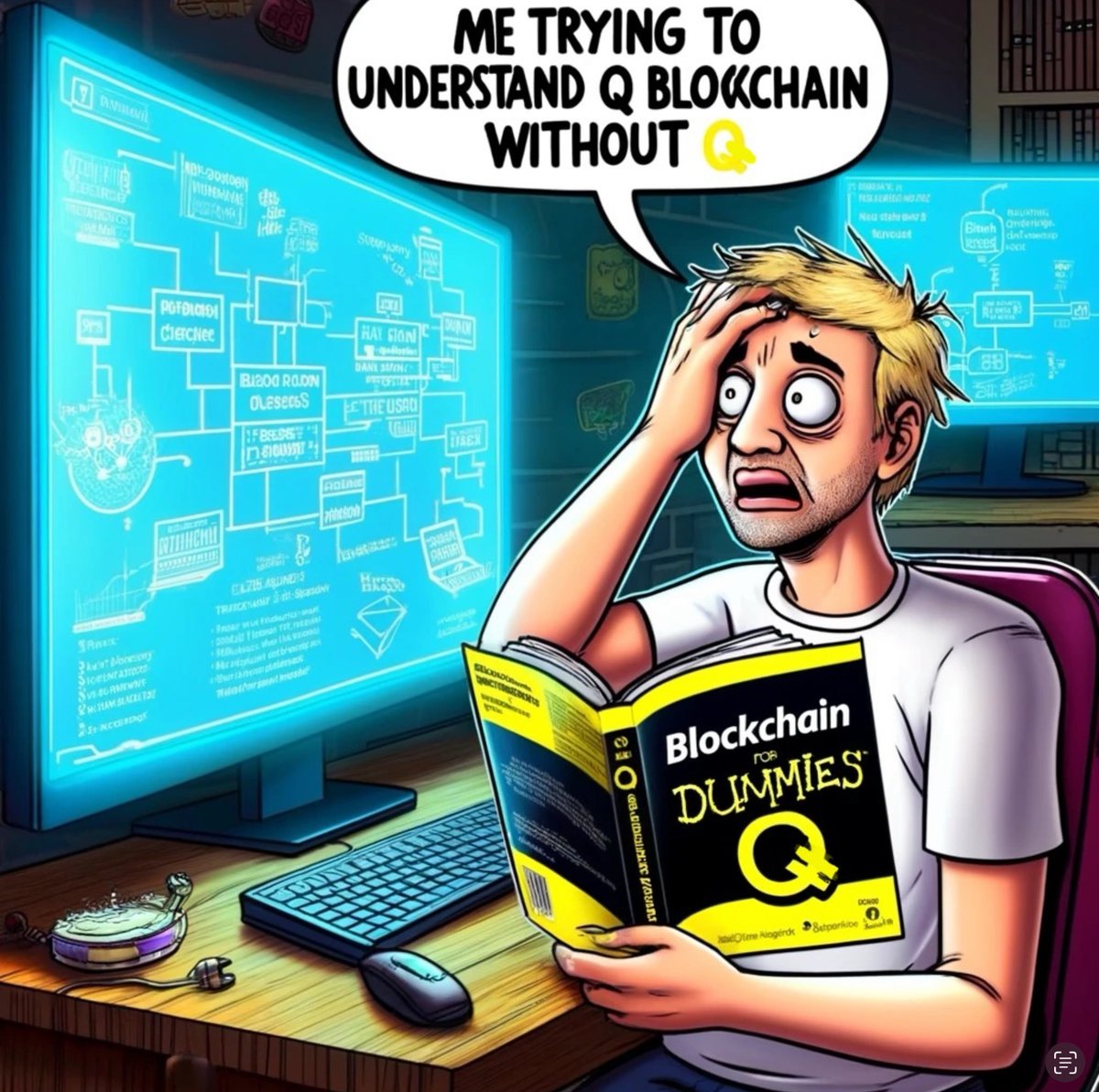 Where algorithms tuck each other in and your wallet never sleeps. It's like putting your crypto on autopilot, but the captain is software, and the crew is made of code. #BlockchainHumor #QLaughLast @QBlockchain  #blockchain #crypto