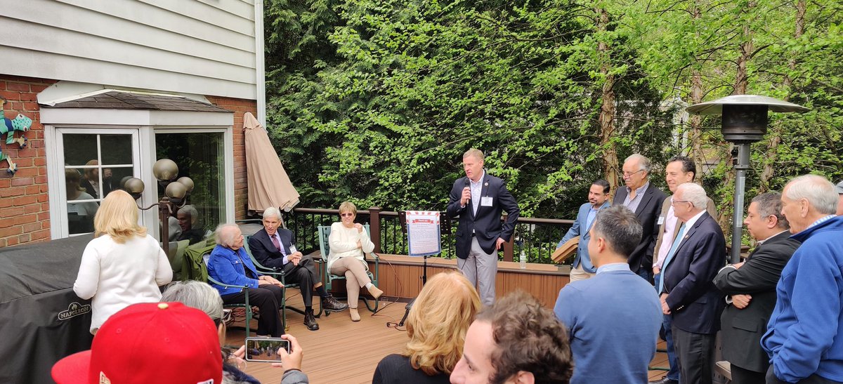 In Lake Barcroft today to recognize a century of service from Rachel Rifkind, Sup. Penny Gross, Sen. Dick Saslaw, Del. Kaye Kory. Mason District is what it is today because of these great folks!