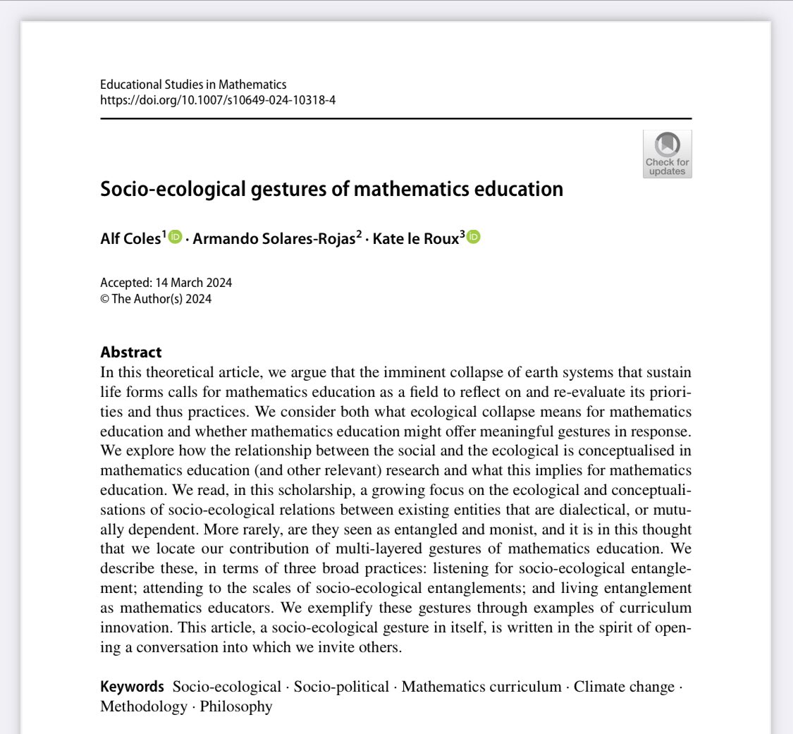 This will be a good read and an important contribution to maths education thinking for our current and future generations of young people. Thanks @AlfColes @BSRLM_maths @ATMMathematics @rachelgmarks @DrMajid_nasreen @DrEmsLord @royalsociety @thejmcuk @beramathematics