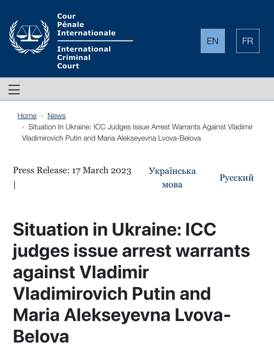 @mfa_russia The Hague is still waiting, how much longer is he going to take to be arrested? 

#PutinWarCriminal #russiawarcrimes