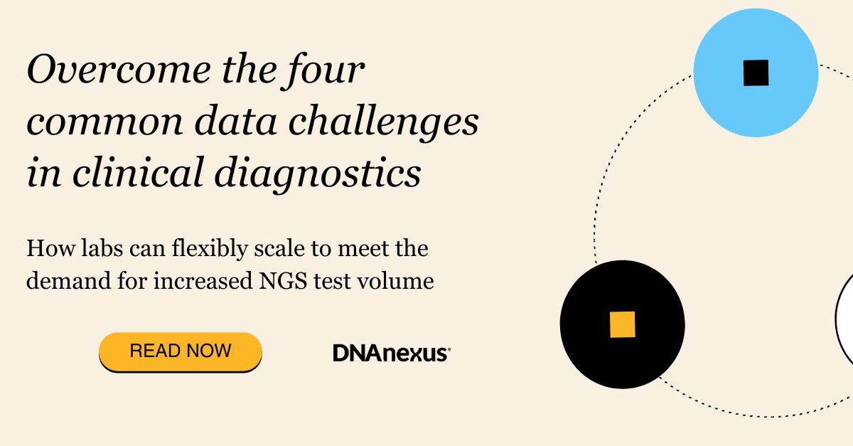 In the era of next-generation sequencing (NGS), almost all components of the diagnostic workflow have gone digital but workflows can suffer from a lack of standardization, interoperability, and connectivity. Learn how you can solve these challenges: hubs.ly/Q02twqy20