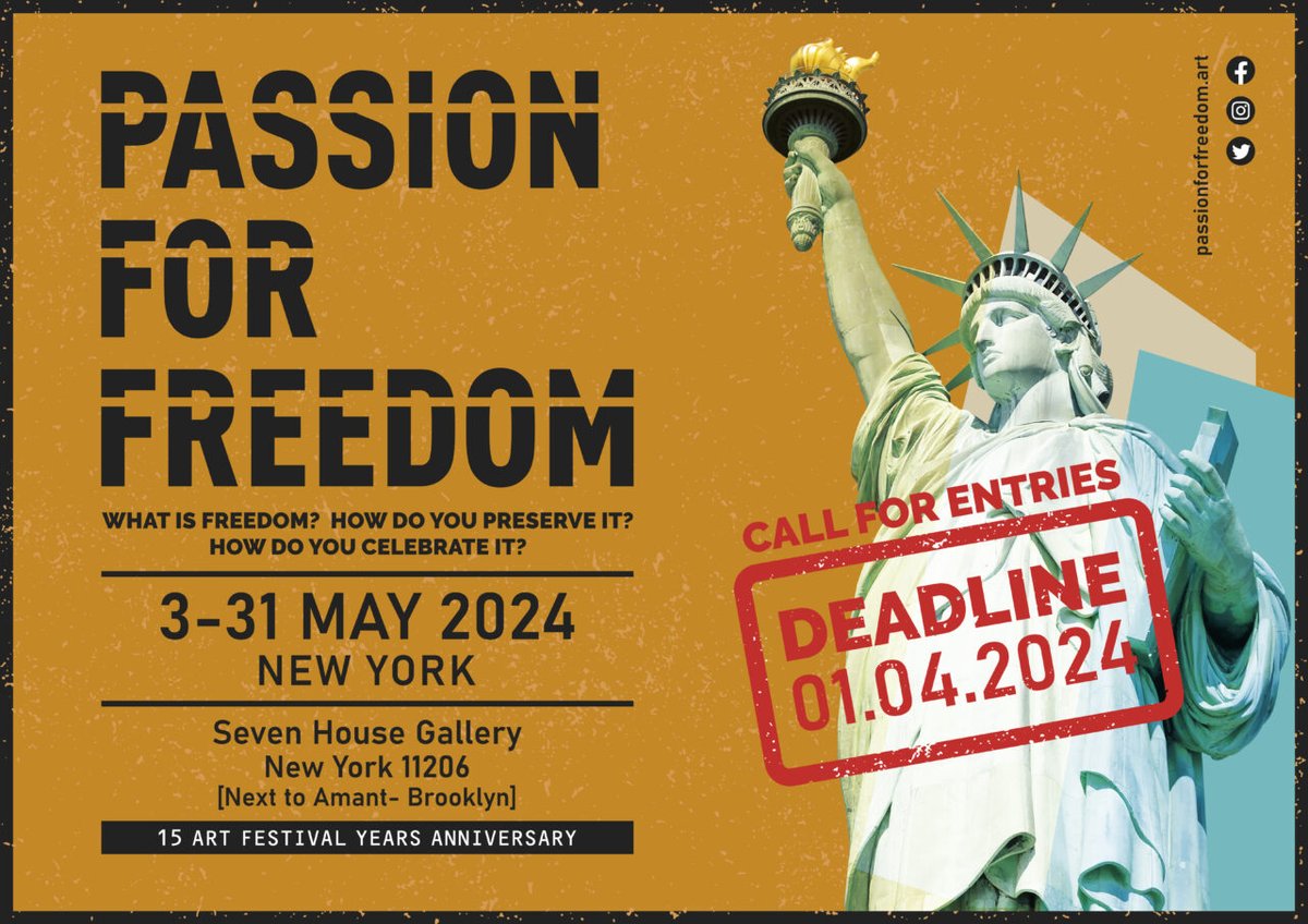 @shellenberger @P4Freedom is opening its art exhibition in Brooklyn on the 4th of May. Do join our celebration of fearless artists from around the world. Beauty, truth and joy always wins! Freedom of expression in Big 🍏 Join us!