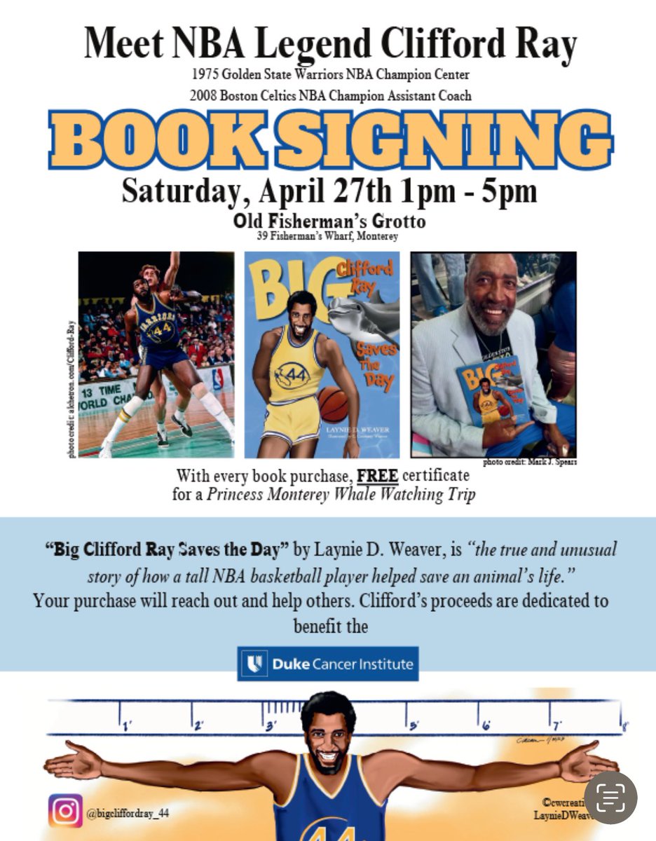 Excited to see Clifford Ray next weekend! #nba #warriors #dubs #book #Monterrey #cliffordRay
