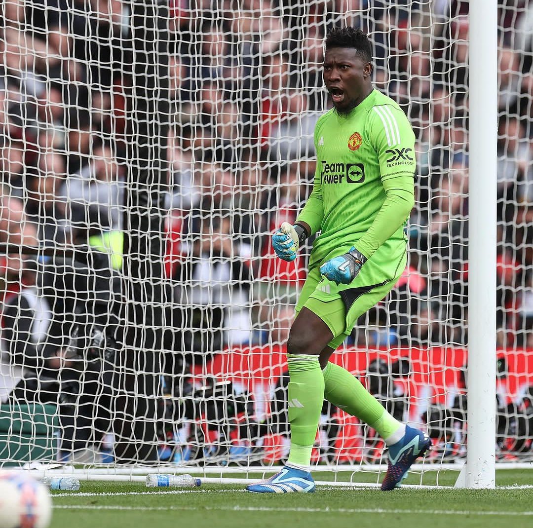 Cameroonian international @AndreyOnana with another monstrous performance to take @ManUtd to Wembley. A win on post match penalties with Onana heroics now leaves them with a Manchester derby final for the FA Cup crown. #FACUP #andreonana #manunited