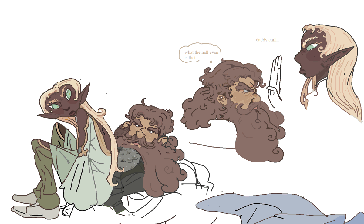 misc lotr doodles... finally watched da movies..