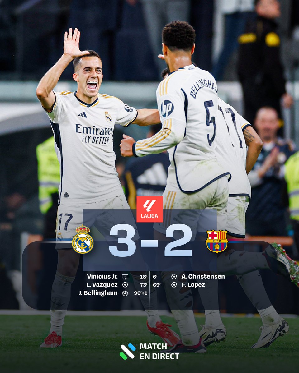 🚨 Real Madrid remporte le Clasico !