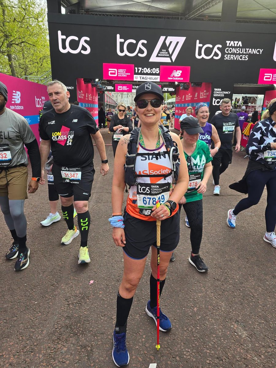 Sian from #Nantwich was diagnosed with MS in 2022. She struggled walking for a long time. Today she ran #LondonMarathon in 5 hours 35 mins and raised £4K for @mssocietyuk. She says many believed she’d never do it, but she was determined and never gave up!