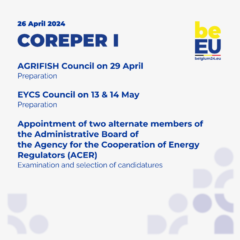 BelgiuminEU's tweet photo. This week's agenda for #COREPERI and #COREPERII.

#EU2024BE