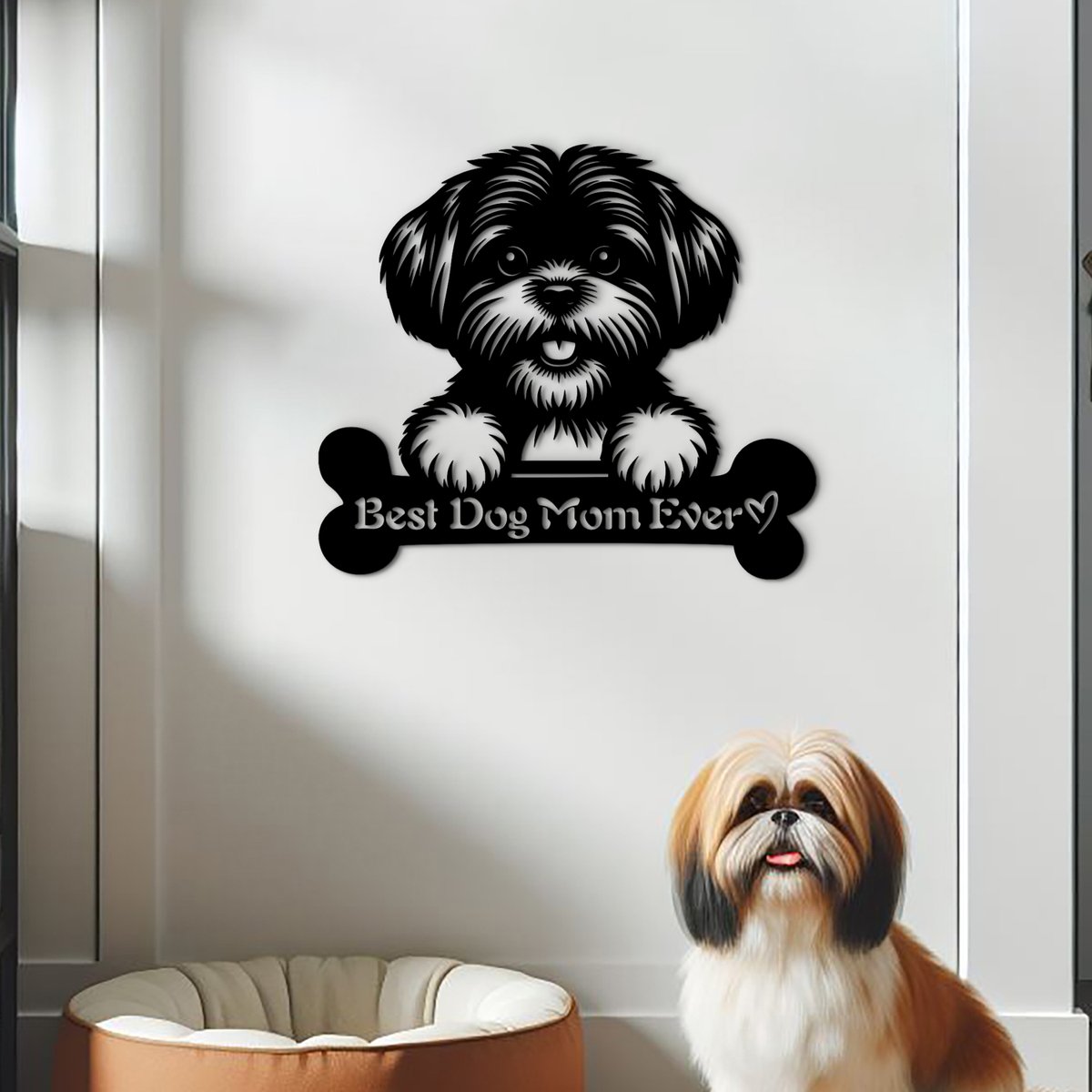 Shih Tzu Wall art wood sign. Best dog mom ever. woodyardstore.etsy.com/listing/170463… #shihtzu #doglovers #dogsarefriends #dogmom #dogmomgift #wallart #dogart #etsysale #Mondayvibes #MondayMorning #MONDAYMAGIC @FullOfShihTzu @Shihtzuexchange @shihtzusisters @Cooper_ShihTzu #giftformom