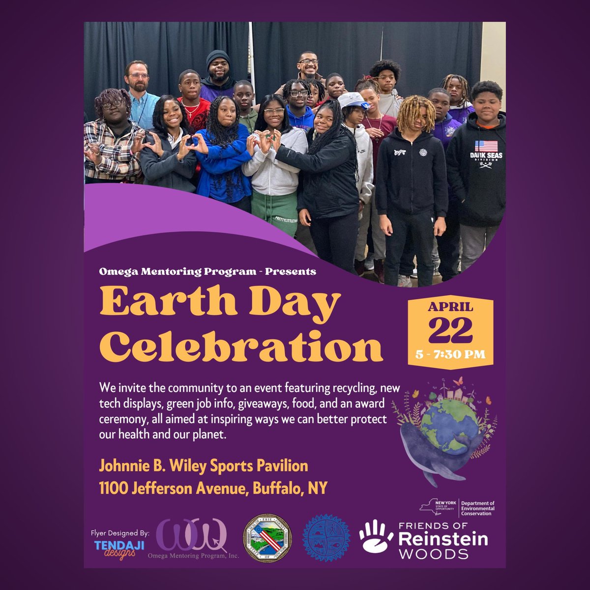 🌎 Join @ErieCoDEP tomorrow for an #EarthDay celebration: recycling, new tech, green job info, giveaways, food, & awards, all inspiring ways to better protect our health & planet. • Mon., April 22, 5 – 7:30 PM • Johnnie B. Wiley Sports Pavilion, 1100 Jefferson Ave., Buffalo